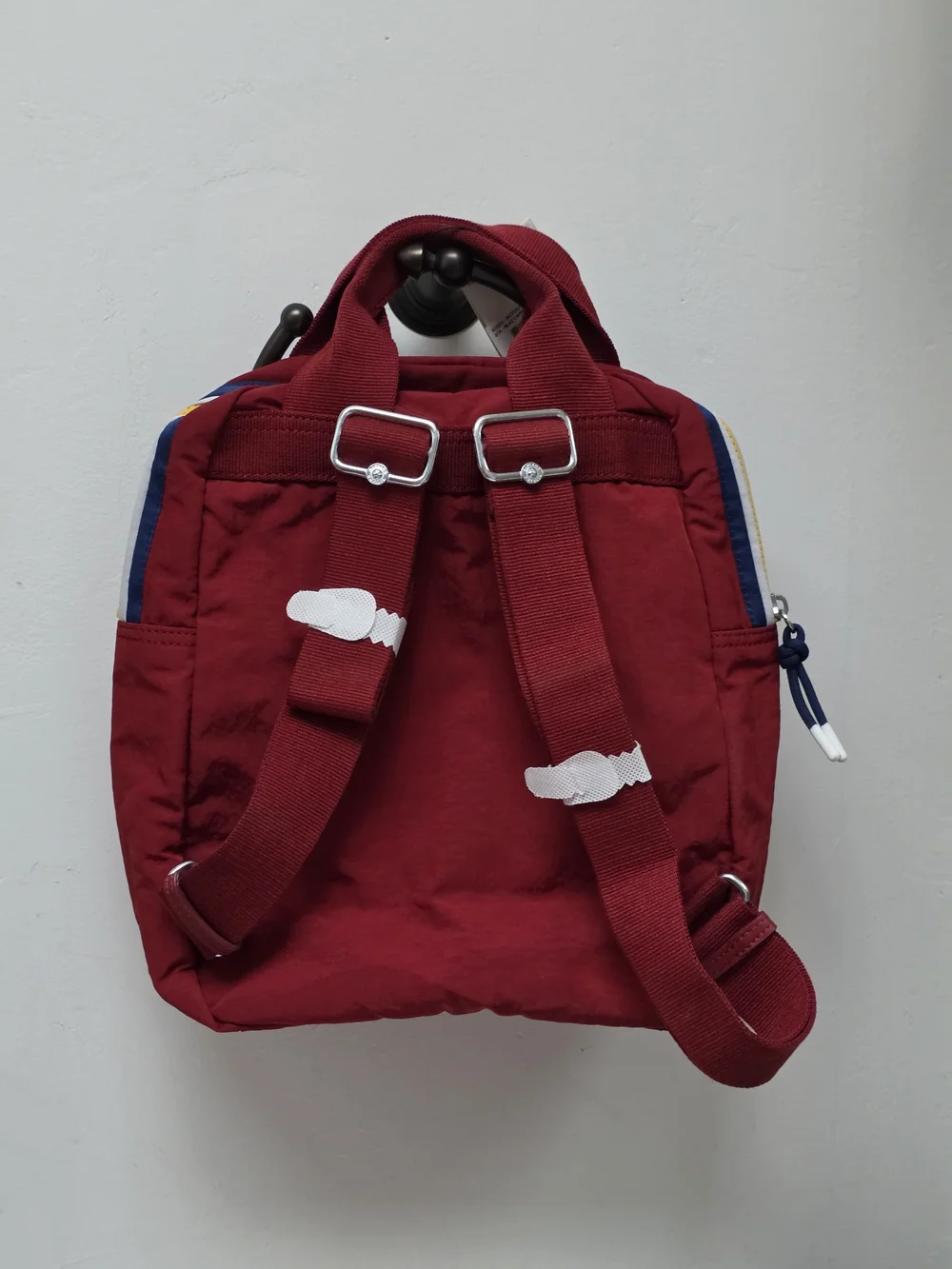 Kipling Seoul Moriko Carmine Backpack With Monkey Charm